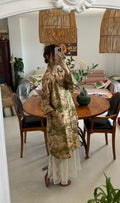 Blazer Larga Toile de Jouy
