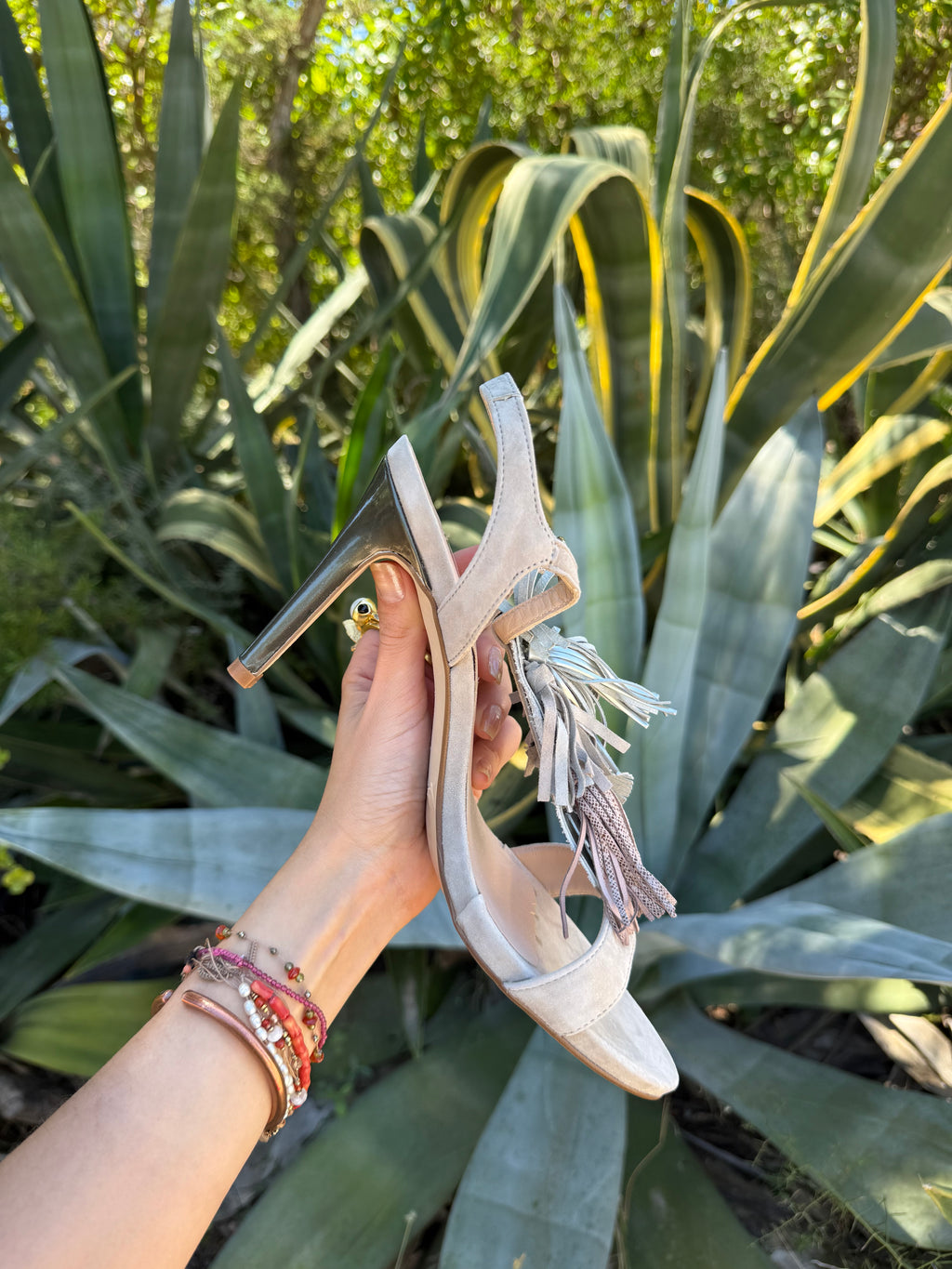Tacones flecos