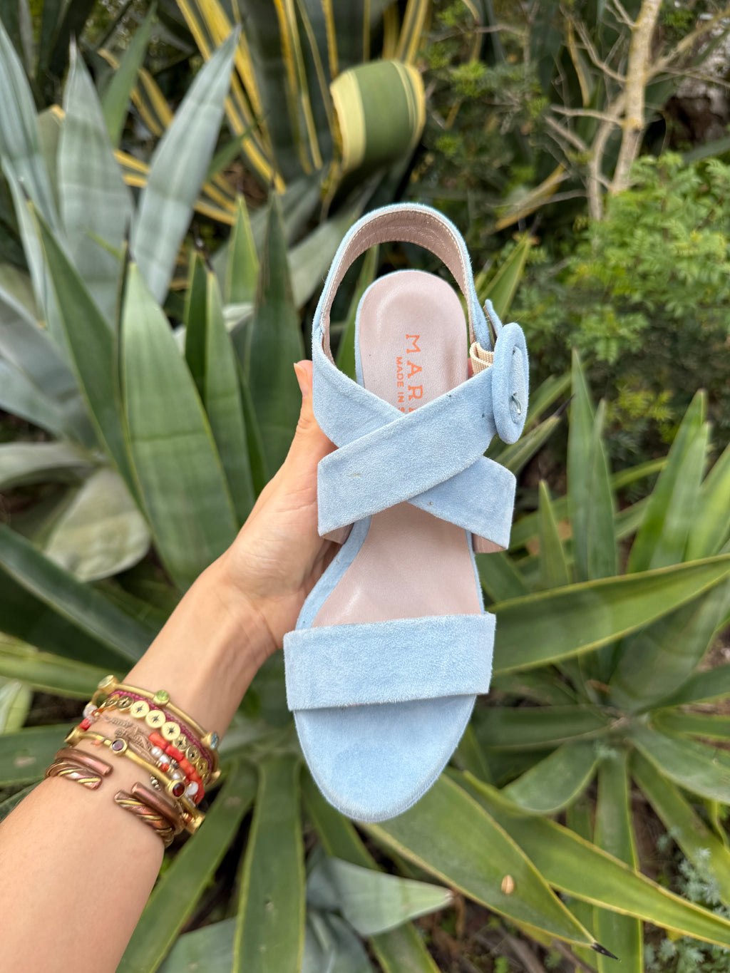 Tacones celeste