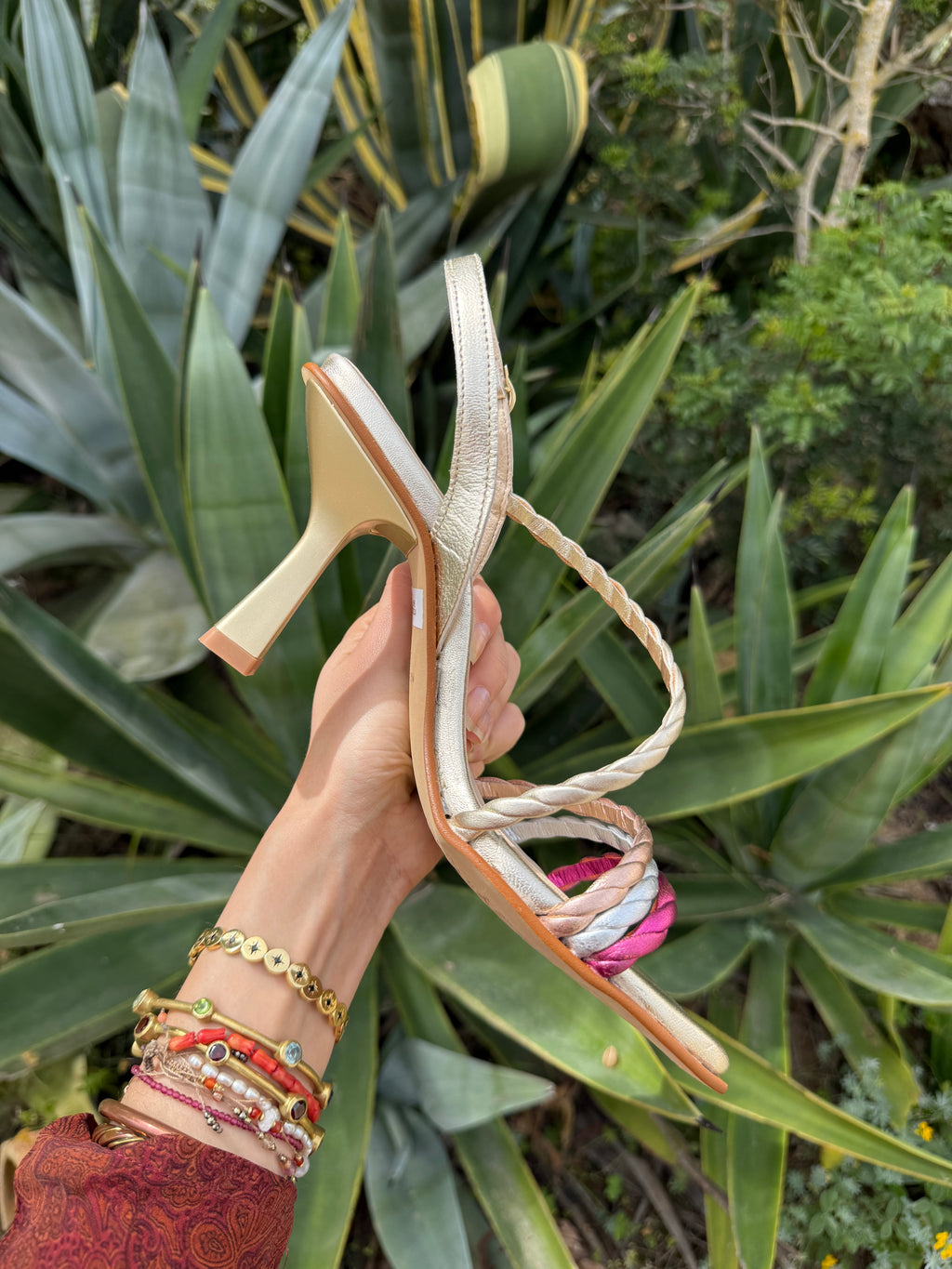Tacones metalizados colores