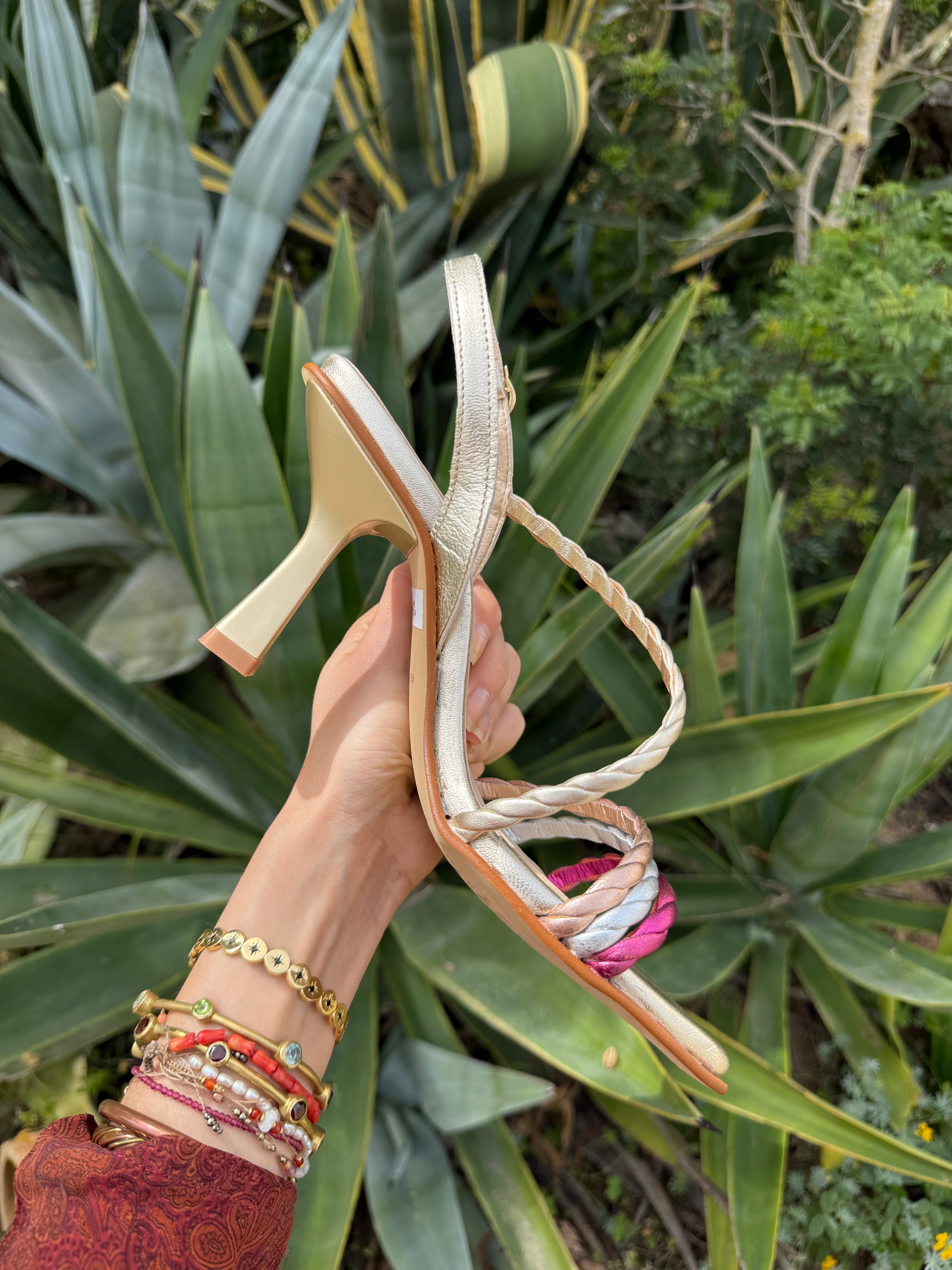 Tacones metalizados colores