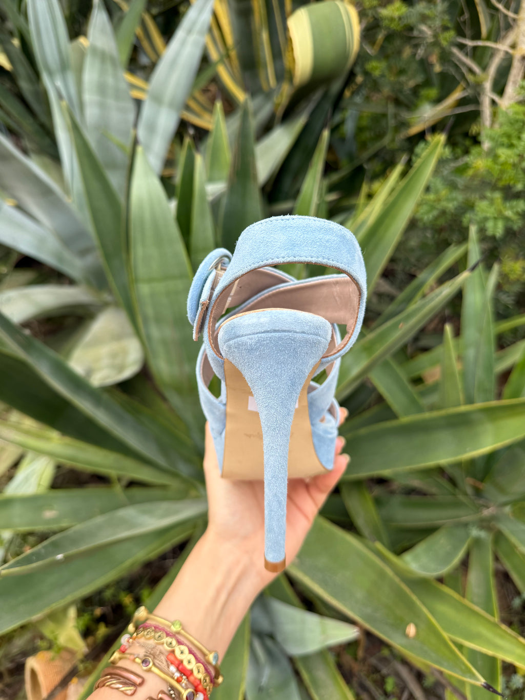 Tacones celeste