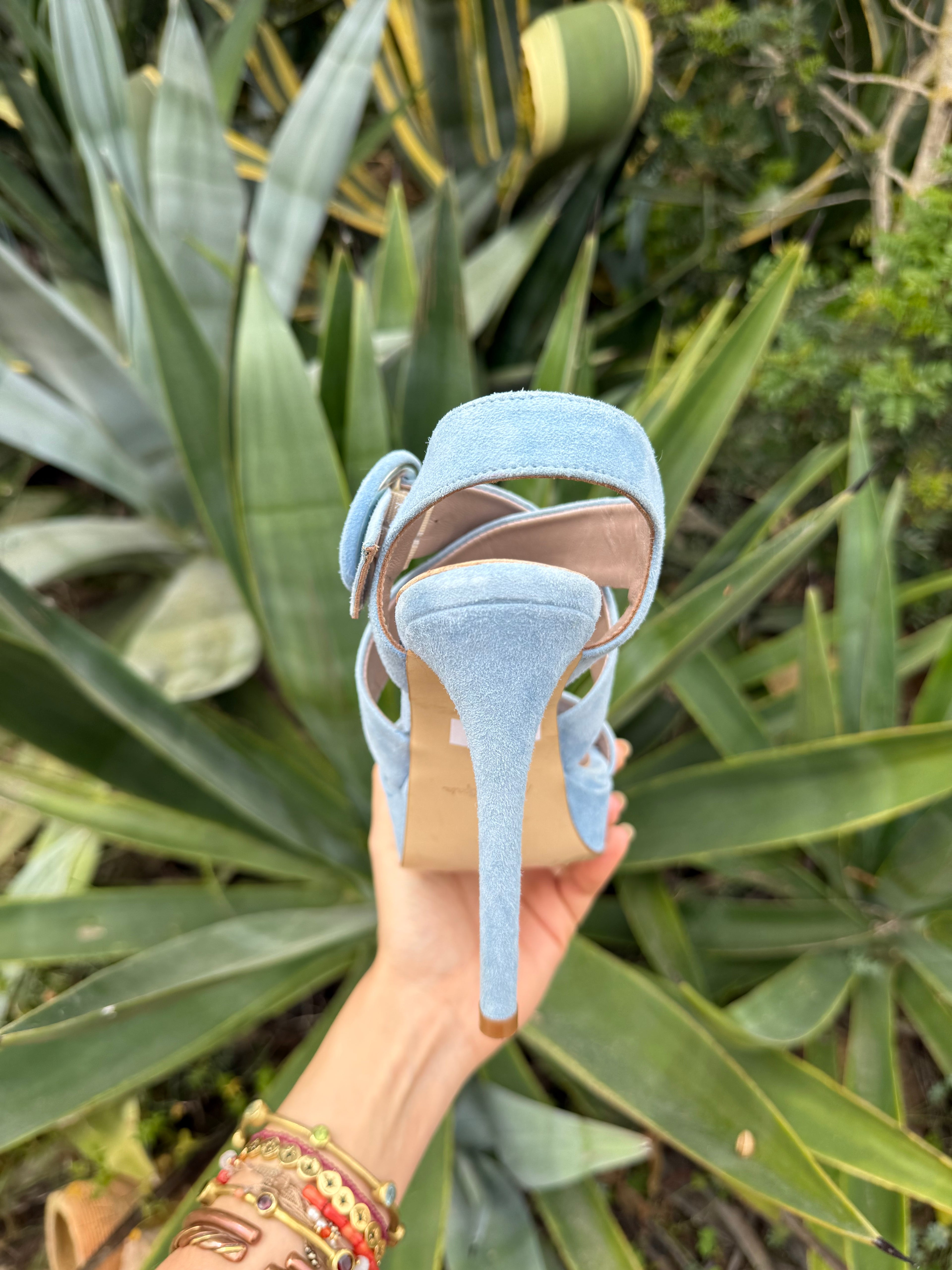 Tacones celeste