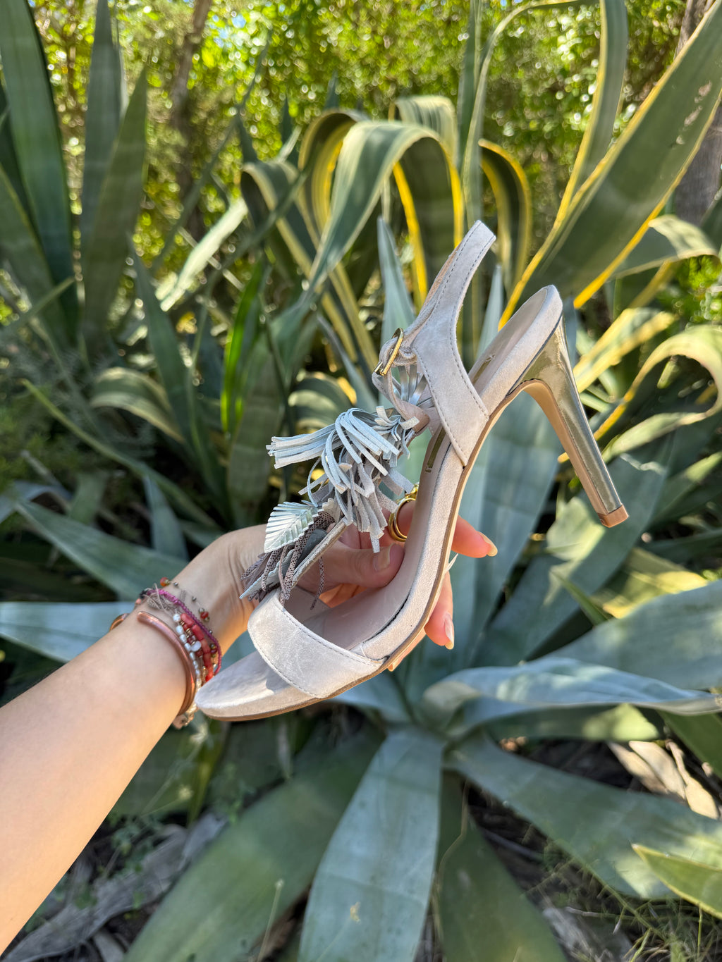 Tacones flecos