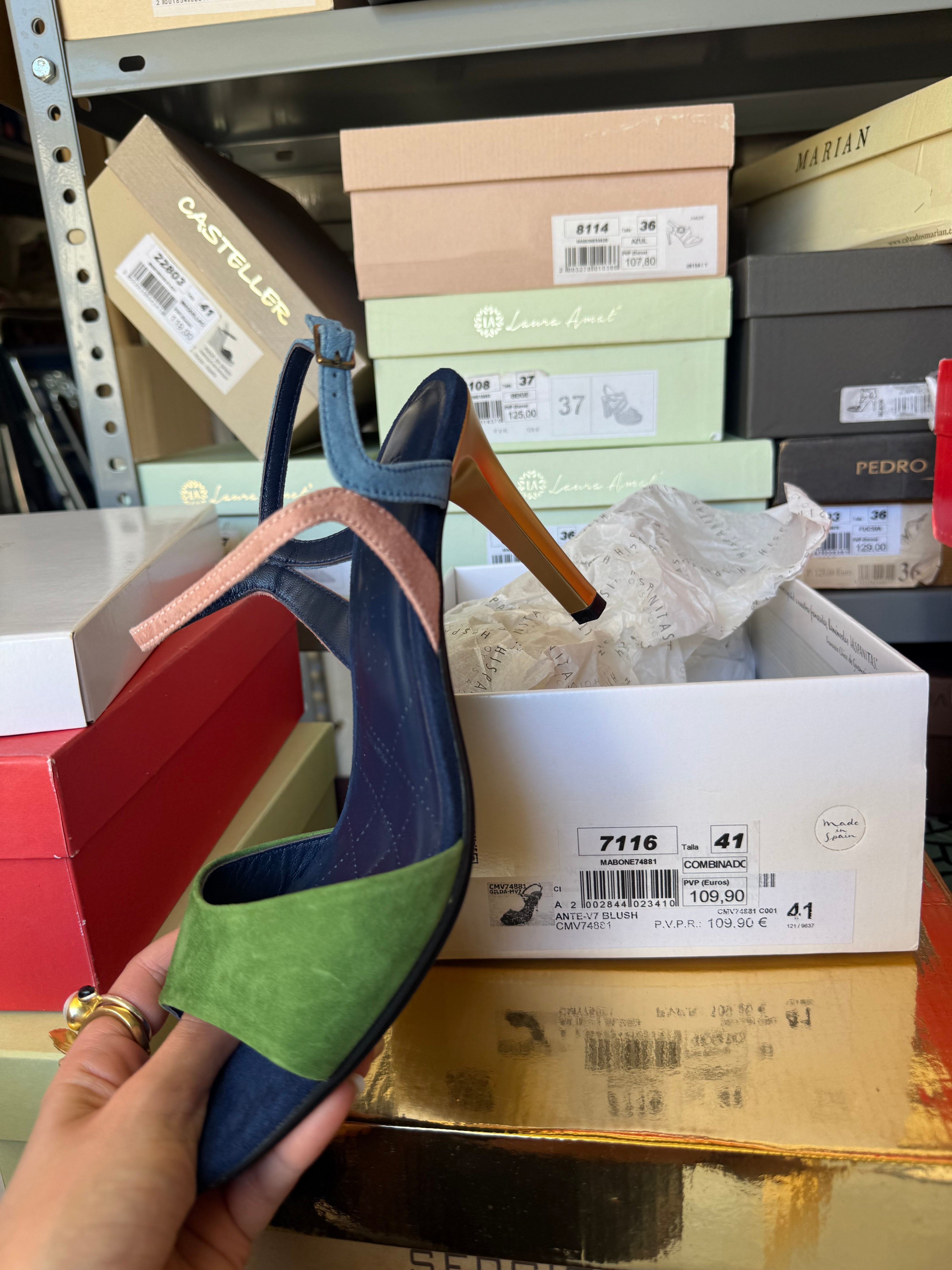 Tacones multicolor