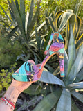 Tacones serpiente multicolor