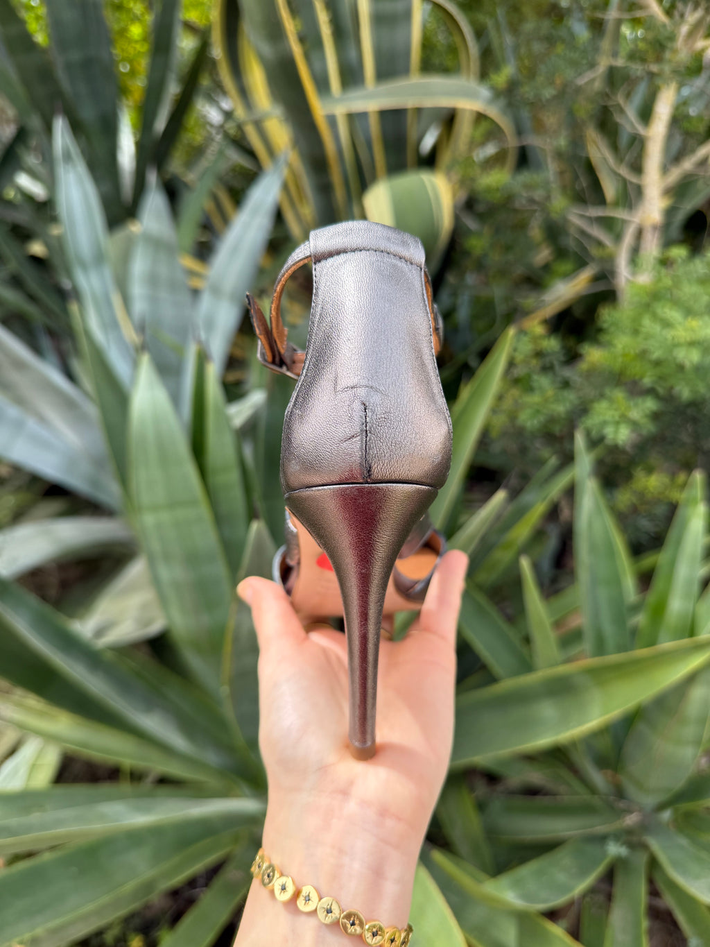 Tacones metalizados