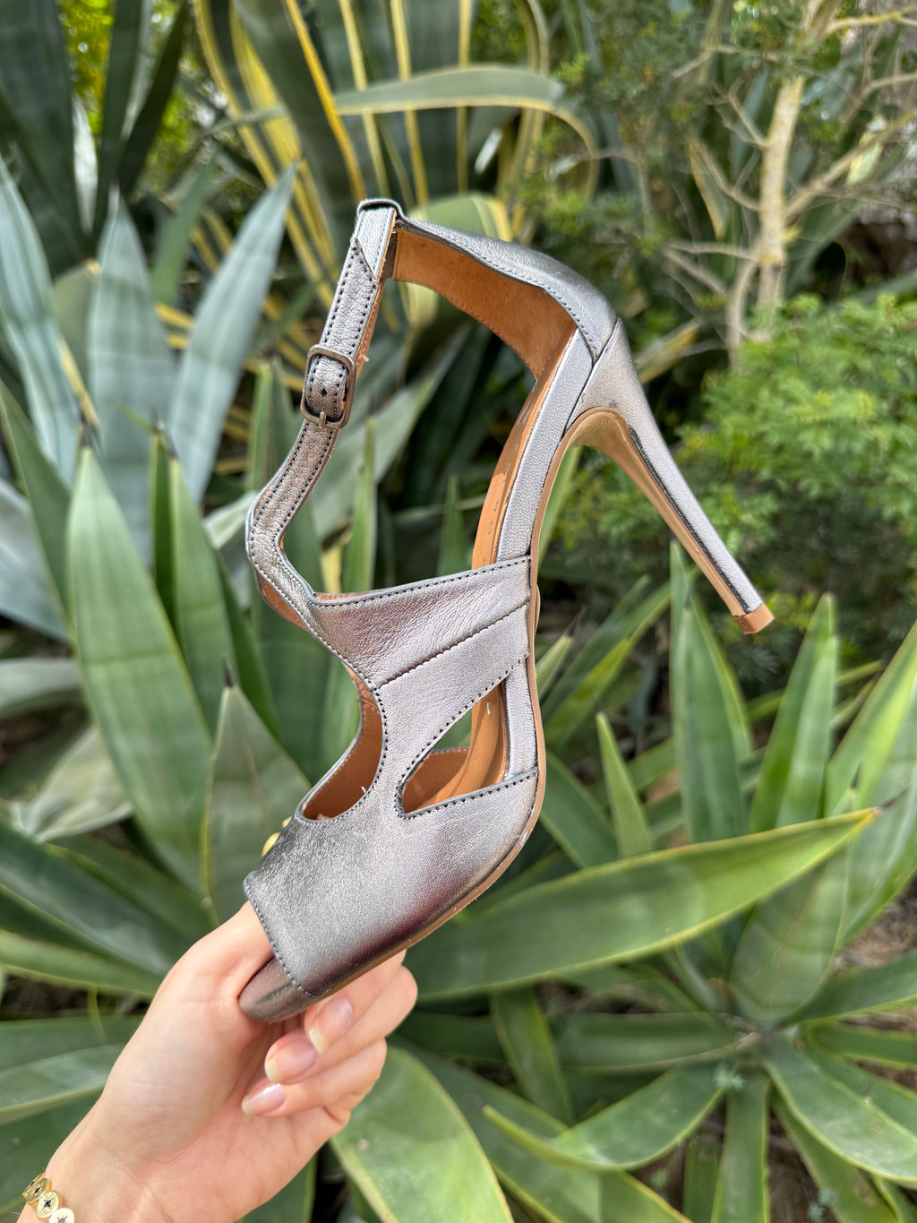 Tacones metalizados