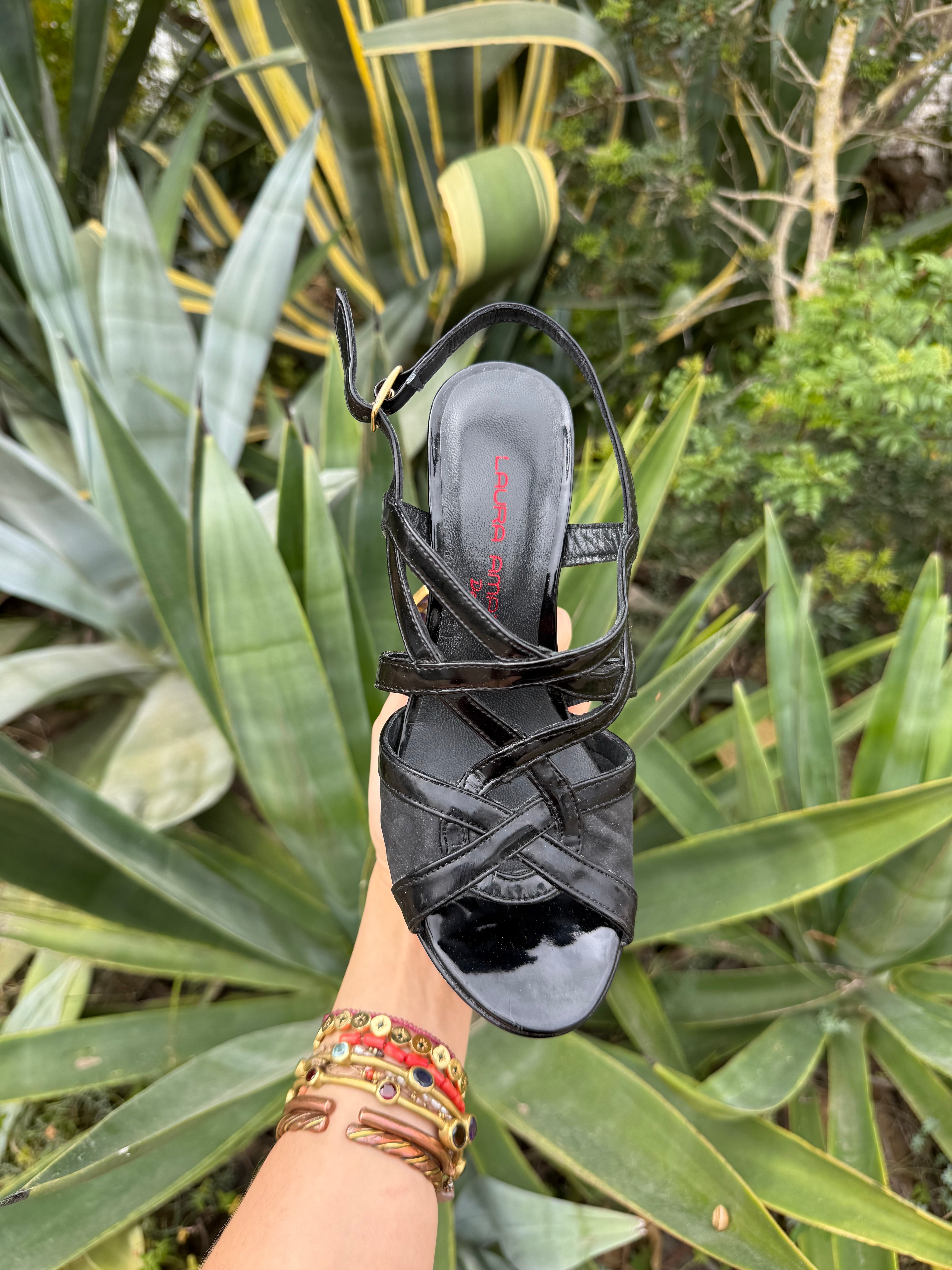 Tacones negros plataforma